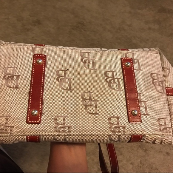 Dooney & Bourke Signature Double Handle Bag canvas leather - Picture 7 of 11